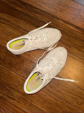 Light Beige Suede Converse Low-Top Sneakers